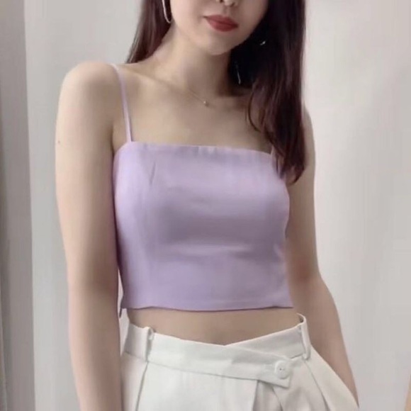 Zara purple taro tank top crop top - xs - Picture 1 of 8